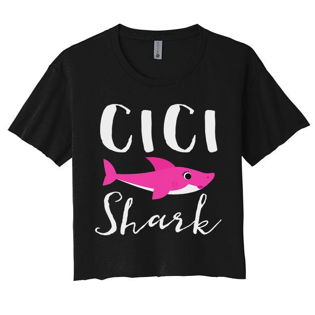 Cici Shark Grandma Grandmother Shark Crop Top