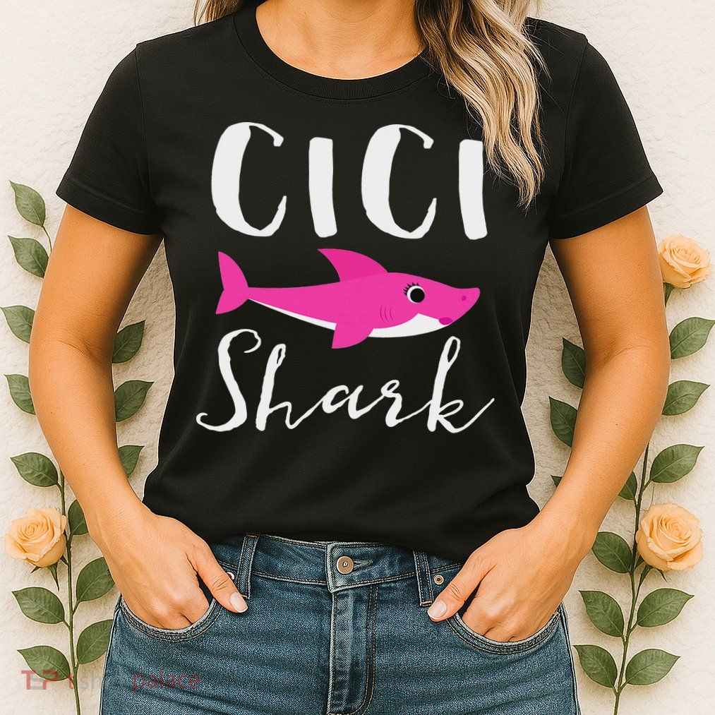 Cici Shark Grandma Grandmother Shark Womens T-Shirt