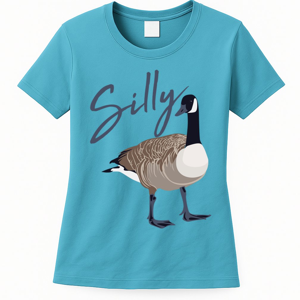 Canadian Silly Goose Funny Cute Bird Hunter Gift Animal Great Gift Womens T-Shirt