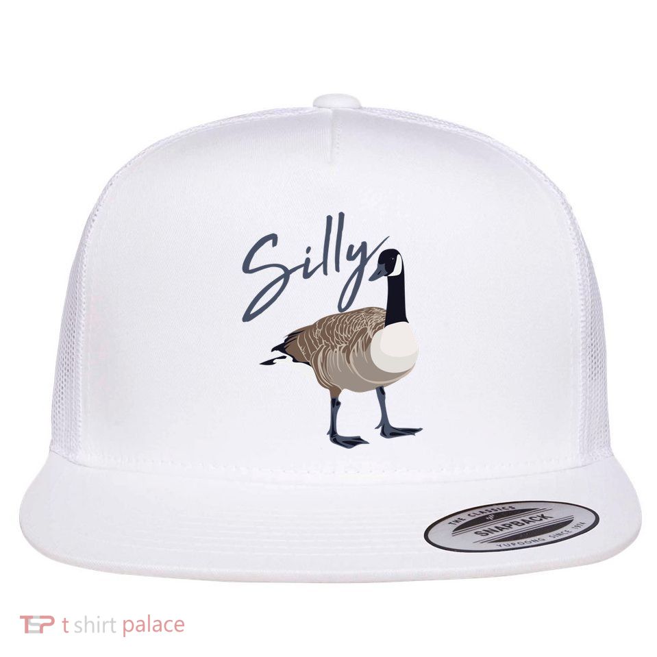 Canadian Silly Goose Funny Cute Bird Hunter Gift Animal Great Gift Flat Bill Trucker Hat