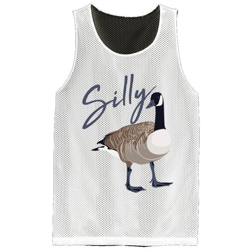 Canadian Silly Goose Funny Cute Bird Hunter Gift Animal Great Gift Mesh Reversible Basketball Jersey Tank