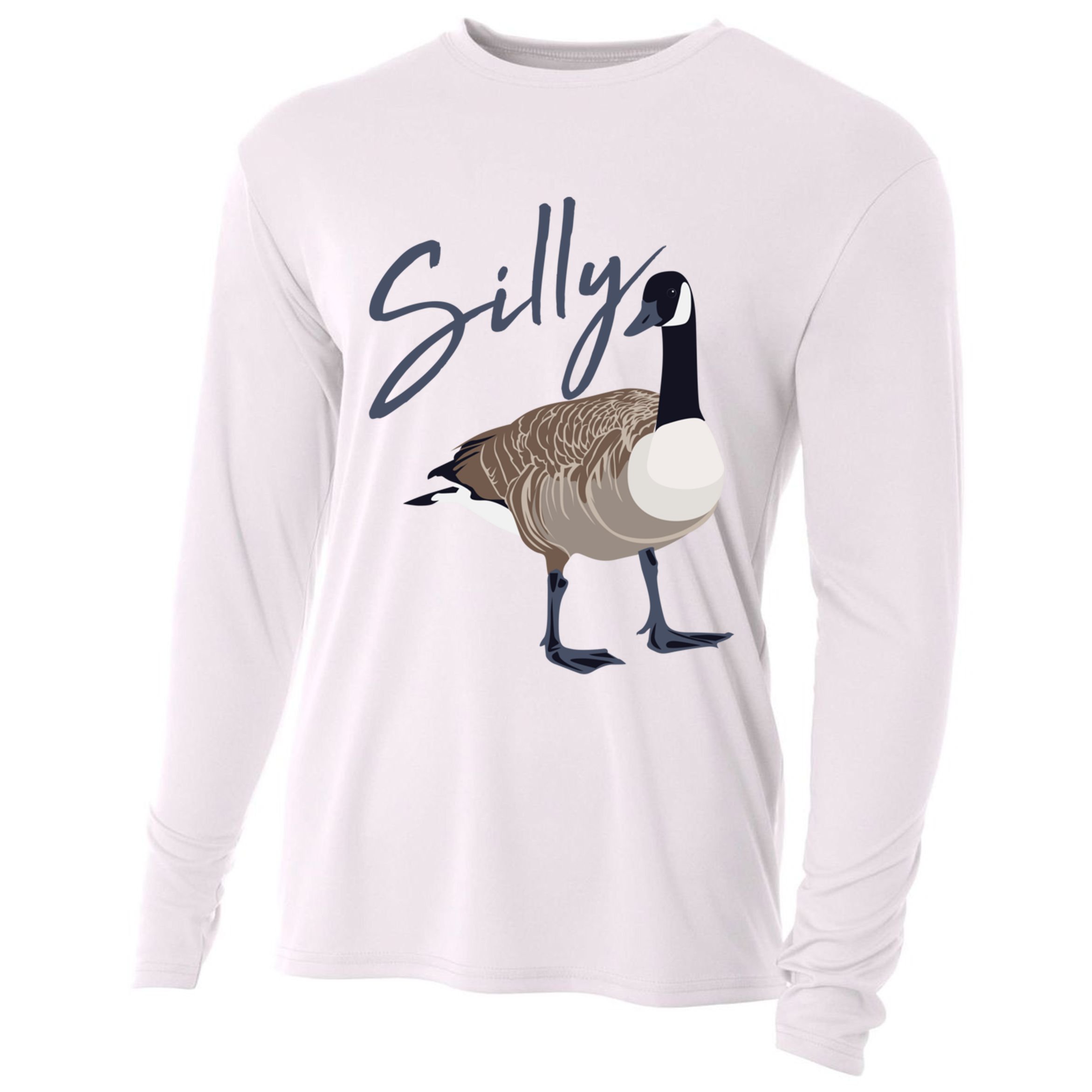 Canadian Silly Goose Funny Cute Bird Hunter Gift Animal Great Gift Cooling Performance Long Sleeve Crew