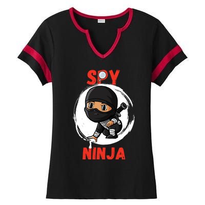 Cool Spy Gaming Ninjas Gamer Boy Girl Spy Ninja Gift Ladies Halftime Notch Neck Tee