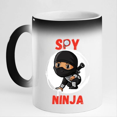 Cool Spy Gaming Ninjas Gamer Boy Girl Spy Ninja Gift 11oz Black Color Changing Mug