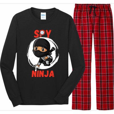 Cool Spy Gaming Ninjas Gamer Boy Girl Spy Ninja Gift Long Sleeve Pajama Set