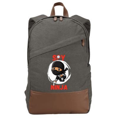 Cool Spy Gaming Ninjas Gamer Boy Girl Spy Ninja Gift Cotton Canvas Backpack