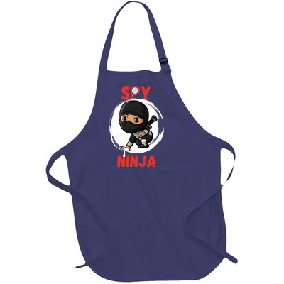 Cool Spy Gaming Ninjas Gamer Boy Girl Spy Ninja Gift Full-Length Apron With Pockets