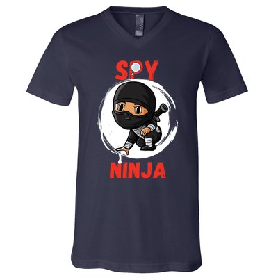 Cool Spy Gaming Ninjas Gamer Boy Girl Spy Ninja Gift V-Neck T-Shirt