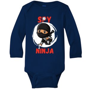 Cool Spy Gaming Ninjas Gamer Boy Girl Spy Ninja Gift Baby Long Sleeve Bodysuit