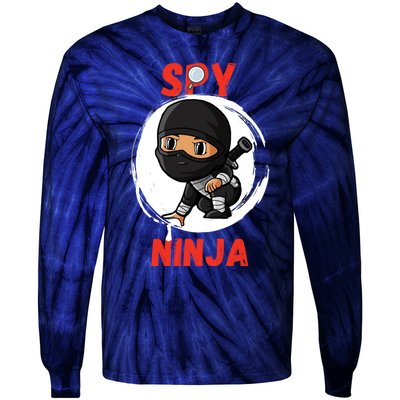 Cool Spy Gaming Ninjas Gamer Boy Girl Spy Ninja Gift Tie-Dye Long Sleeve Shirt