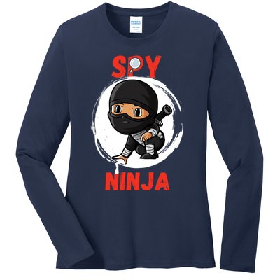 Cool Spy Gaming Ninjas Gamer Boy Girl Spy Ninja Gift Ladies Long Sleeve Shirt