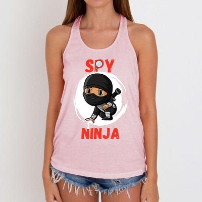 Cool Spy Gaming Ninjas Gamer Boy Girl Spy Ninja Gift Women's Knotted Racerback Tank