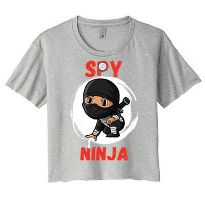 Cool Spy Gaming Ninjas Gamer Boy Girl Spy Ninja Gift Women's Crop Top Tee