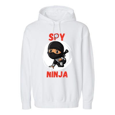 Cool Spy Gaming Ninjas Gamer Boy Girl Spy Ninja Gift Garment-Dyed Fleece Hoodie