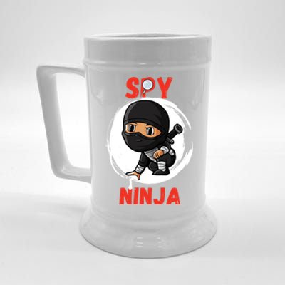 Cool Spy Gaming Ninjas Gamer Boy Girl Spy Ninja Gift Beer Stein