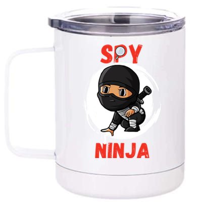 Cool Spy Gaming Ninjas Gamer Boy Girl Spy Ninja Gift 12 oz Stainless Steel Tumbler Cup