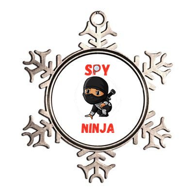 Cool Spy Gaming Ninjas Gamer Boy Girl Spy Ninja Gift Metallic Star Ornament