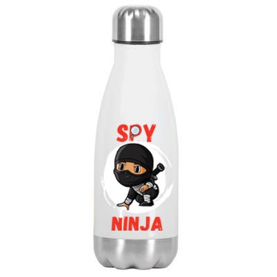 Cool Spy Gaming Ninjas Gamer Boy Girl Spy Ninja Gift Stainless Steel Insulated Water Bottle