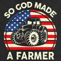 Christian So God Made Farmer Tractor American Flag 11oz C Handle Ceramic Mug