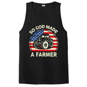 Christian So God Made Farmer Tractor American Flag PosiCharge Competitor Tank