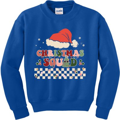 Christmas Squad Groovy Family Matching Xmas Holiday Pajama Gift Kids Sweatshirt