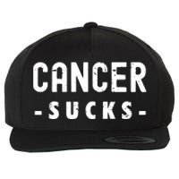 Cancer Sucks Gift Hooded Cancer Gift Wool Snapback Cap