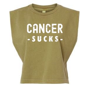 Cancer Sucks Gift Hooded Cancer Gift Garment-Dyed Women's Muscle Tee