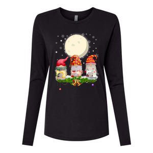 Cute Sewing Gnomes Santa Quilting Xmas Christmas Gift Long Sleeve Womens Cotton Relaxed Long Sleeve T-Shirt