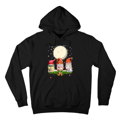 Cute Sewing Gnomes Santa Quilting Xmas Christmas Gift Long Sleeve Hoodie