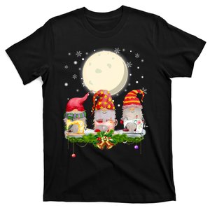 Cute Sewing Gnomes Santa Quilting Xmas Christmas Gift Long Sleeve T-Shirt