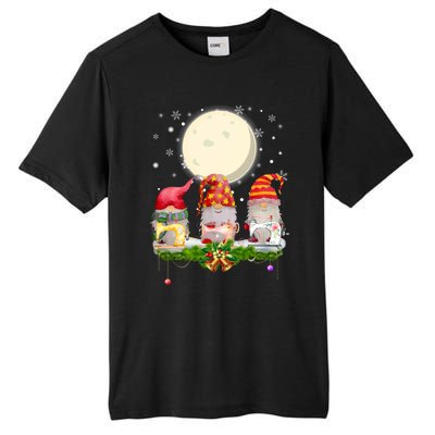 Cute Sewing Gnomes Santa Quilting Xmas Christmas Gift Long Sleeve Tall Fusion ChromaSoft Performance T-Shirt