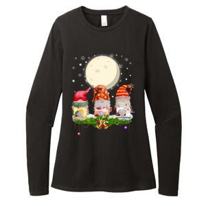 Cute Sewing Gnomes Santa Quilting Xmas Christmas Gift Long Sleeve Womens CVC Long Sleeve Shirt