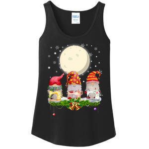 Cute Sewing Gnomes Santa Quilting Xmas Christmas Gift Long Sleeve Ladies Essential Tank