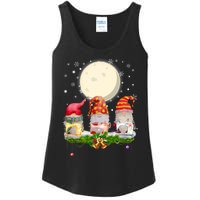 Cute Sewing Gnomes Santa Quilting Xmas Christmas Gift Long Sleeve Ladies Essential Tank