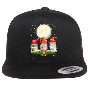 Cute Sewing Gnomes Santa Quilting Xmas Christmas Gift Long Sleeve Flat Bill Trucker Hat