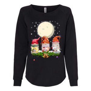 Cute Sewing Gnomes Santa Quilting Xmas Christmas Gift Long Sleeve Womens California Wash Sweatshirt