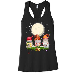 Cute Sewing Gnomes Santa Quilting Xmas Christmas Gift Long Sleeve Women's Racerback Tank