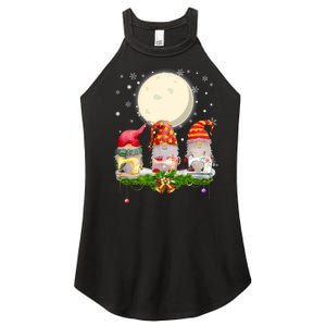 Cute Sewing Gnomes Santa Quilting Xmas Christmas Gift Long Sleeve Women's Perfect Tri Rocker Tank