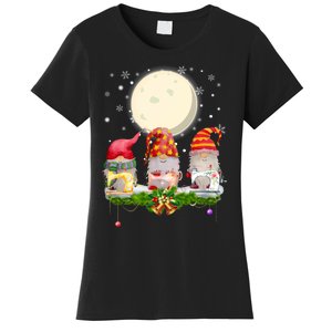 Cute Sewing Gnomes Santa Quilting Xmas Christmas Gift Long Sleeve Women's T-Shirt