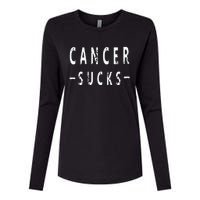 Cancer Sucks Gift Hooded Cancer Gift Womens Cotton Relaxed Long Sleeve T-Shirt