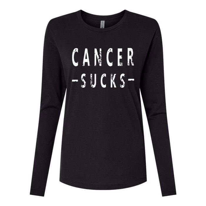 Cancer Sucks Gift Hooded Cancer Gift Womens Cotton Relaxed Long Sleeve T-Shirt