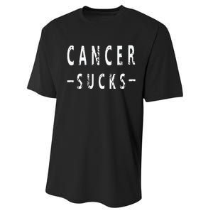 Cancer Sucks Gift Hooded Cancer Gift Performance Sprint T-Shirt