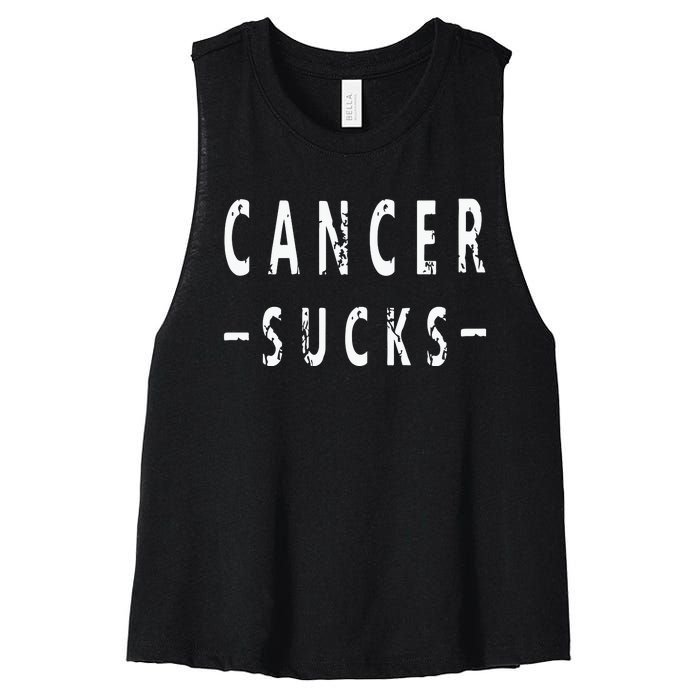 Cancer Sucks Gift Hooded Cancer Gift Women's Racerback Cropped Tank