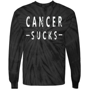 Cancer Sucks Gift Hooded Cancer Gift Tie-Dye Long Sleeve Shirt