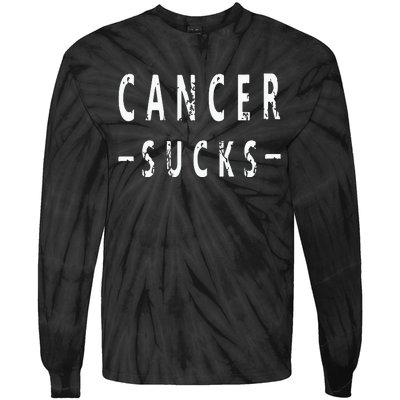 Cancer Sucks Gift Hooded Cancer Gift Tie-Dye Long Sleeve Shirt