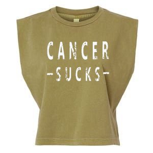 Cancer Sucks Gift Hooded Cancer Gift Garment-Dyed Women's Muscle Tee