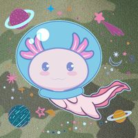 Cute Space Galaxy Astronaut Axolotl Legacy Tie Dye Trucker Hat