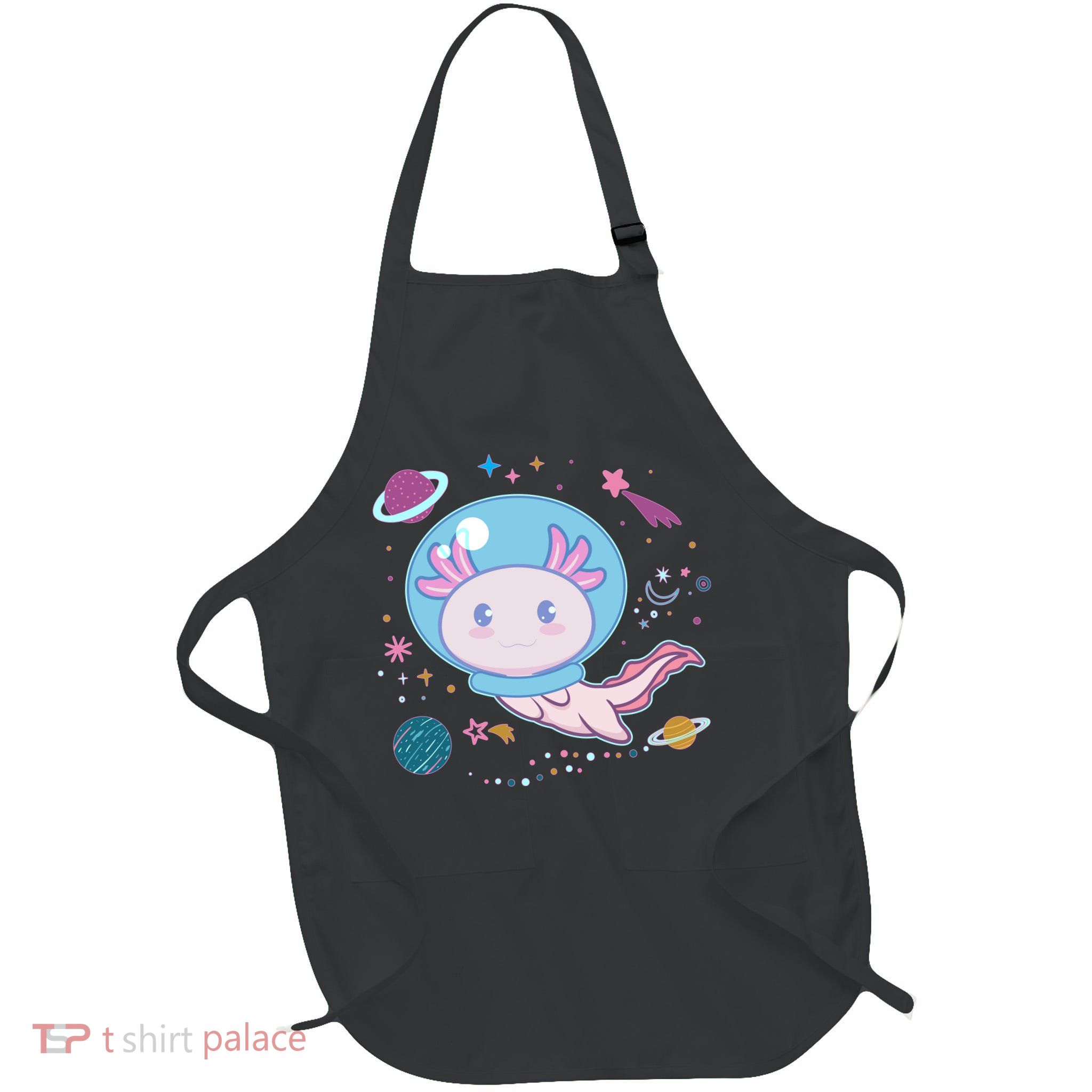 Cute Space Galaxy Astronaut Axolotl Apron