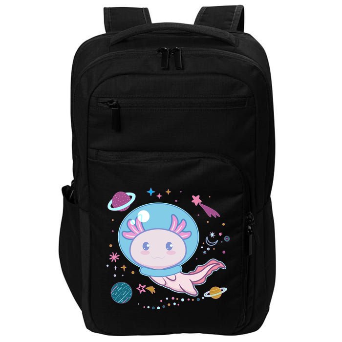 Cute Space Galaxy Astronaut Axolotl Impact Tech Backpack