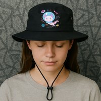 Cute Space Galaxy Astronaut Axolotl Bucket Hat